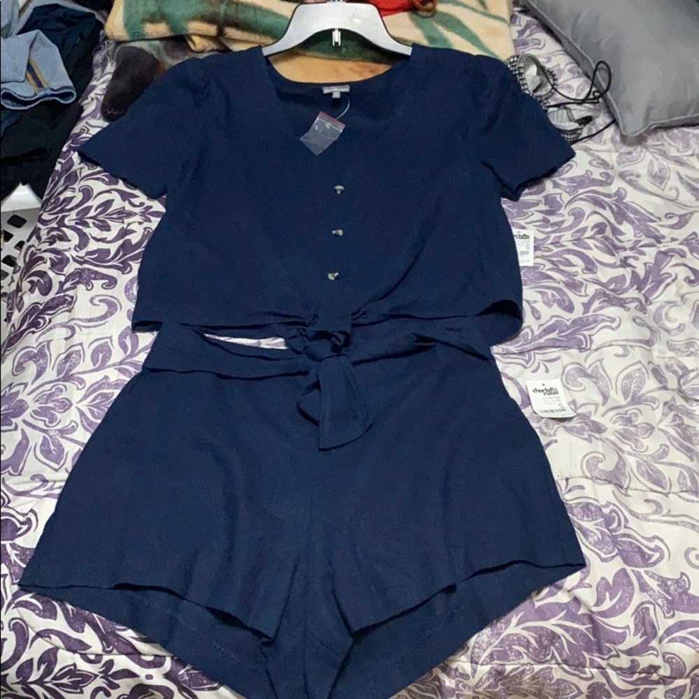 New 2 piece set navy blue